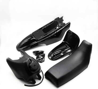 Black Plastic Fender Fairing Body Kit with Seat & Fuel Tank for Yamaha PW50 PY50 PeeWee 50 Mini Bike