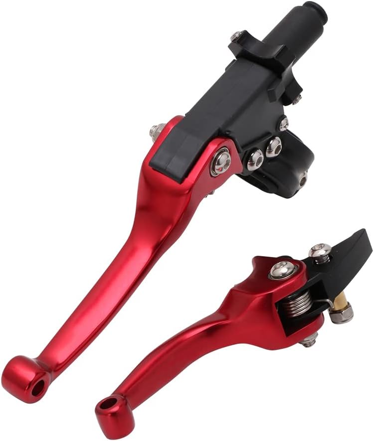RED CNC Heavy Duty Clutch & Brake Lever Set For 125cc / 140cc / 150cc Pit & Trail Dirt Bikes