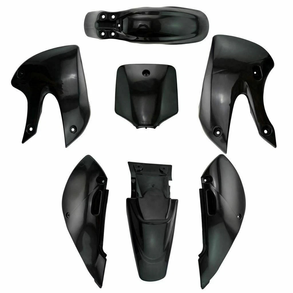 Complete Black Body Kit (Plastics, Seat & Fuel Tank) for Kawasaki KLX110 (2002–2009) & Suzuki DR-Z110