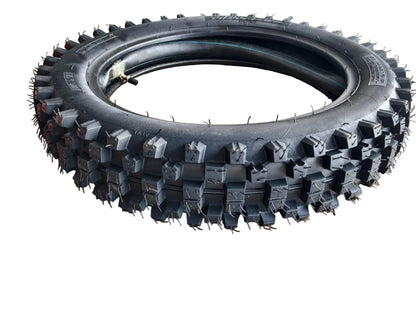 90/100-14 Rear Knobby Tyre + Inner Tube 14 Inch Pit Bike Dirt Bike Off Road