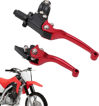 RED CNC Heavy Duty Clutch & Brake Lever Set For 125cc / 140cc / 150cc Pit & Trail Dirt Bikes