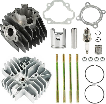 Rebuild Cylinder Head Bore Barrel Piston Rings Gasket Kit For Yamaha PW80 PY80 Peewee 80