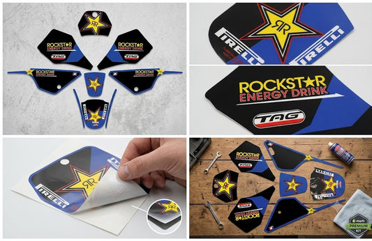 Rockstar Graphics Decal Kit for Yamaha PW80 / PY80 – Premium Vinyl Decals