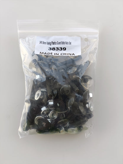 34X 6mm Fairing Plastics Guard Bolts Nuts Set 50 110cc 125cc Quad Dirt Bike ATV - My Store