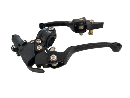 Black CNC Heavy Duty Clutch & Brake Lever Set 125cc / 140cc / 150cc Pit & Trail Bikes