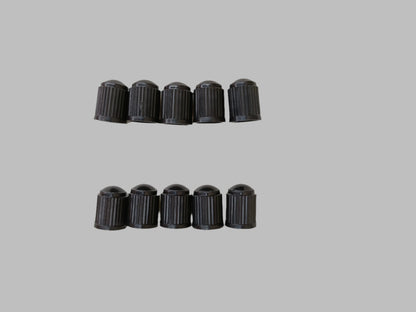 10 x Black Wheel Tyre Tire Valve Stems Cover Screw Air Caps Car Truck MotorBike - My Store