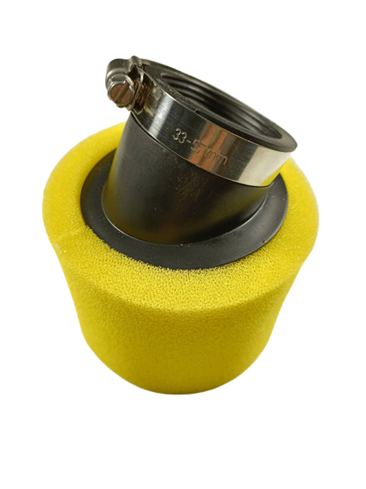 YELLOW 41mm 42mm Bent Angled Foam Air Filter Pod PIT Quad Dirt Bike ATV Buggy - My Store
