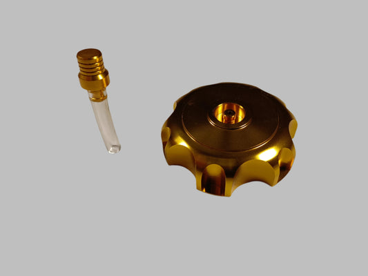 GOLD Alloy Gas Fuel Petrol Tank Cap + Breather 110cc 125cc PIT Trail Dirt Bike - My Store