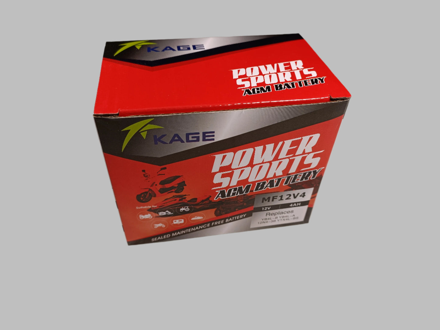 YT4L-BS 12V4AH Battery 50cc 70cc 110cc 125cc - My Store