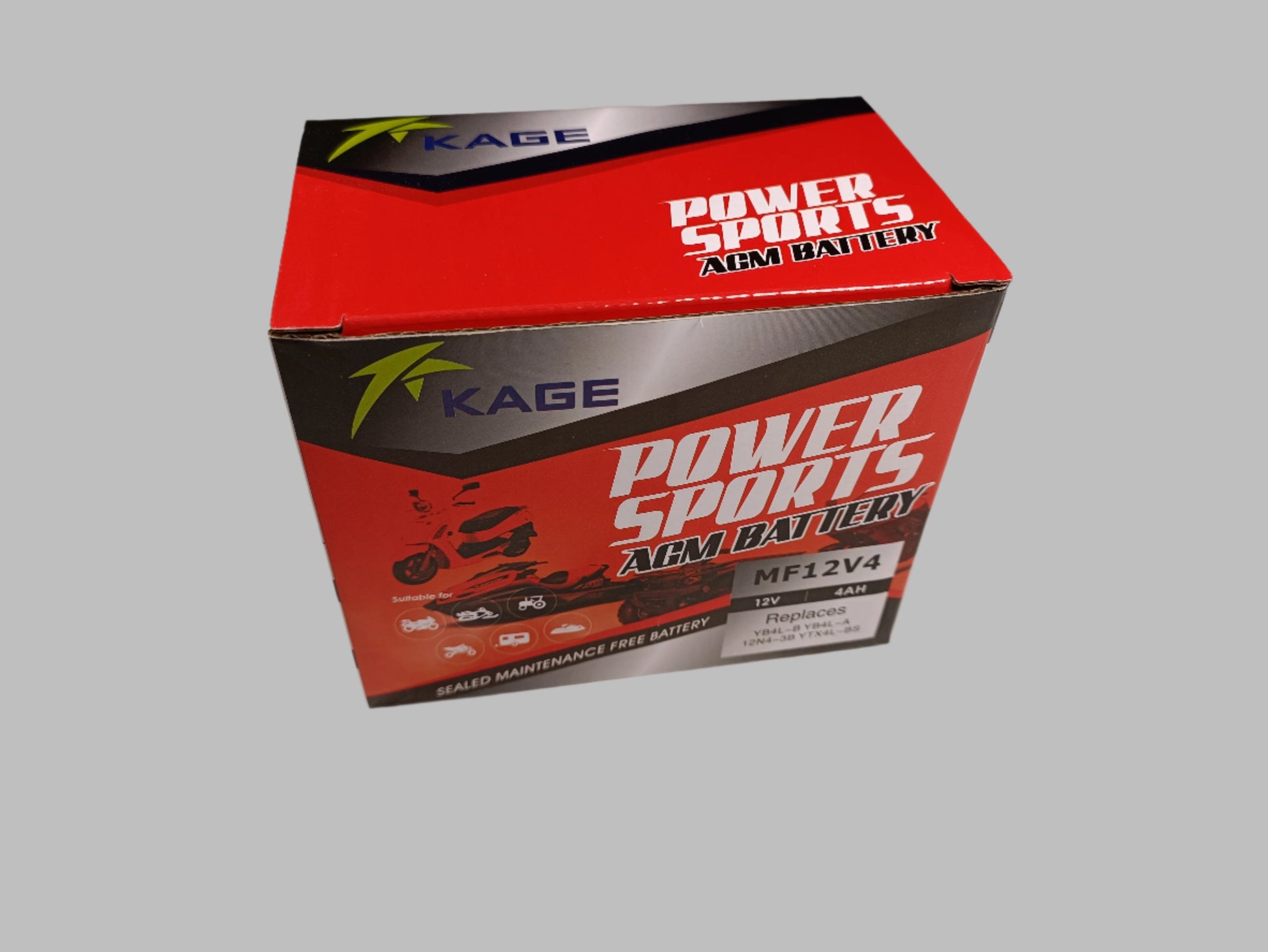 YT4L-BS 12V4AH Battery 50cc 70cc 110cc 125cc - My Store