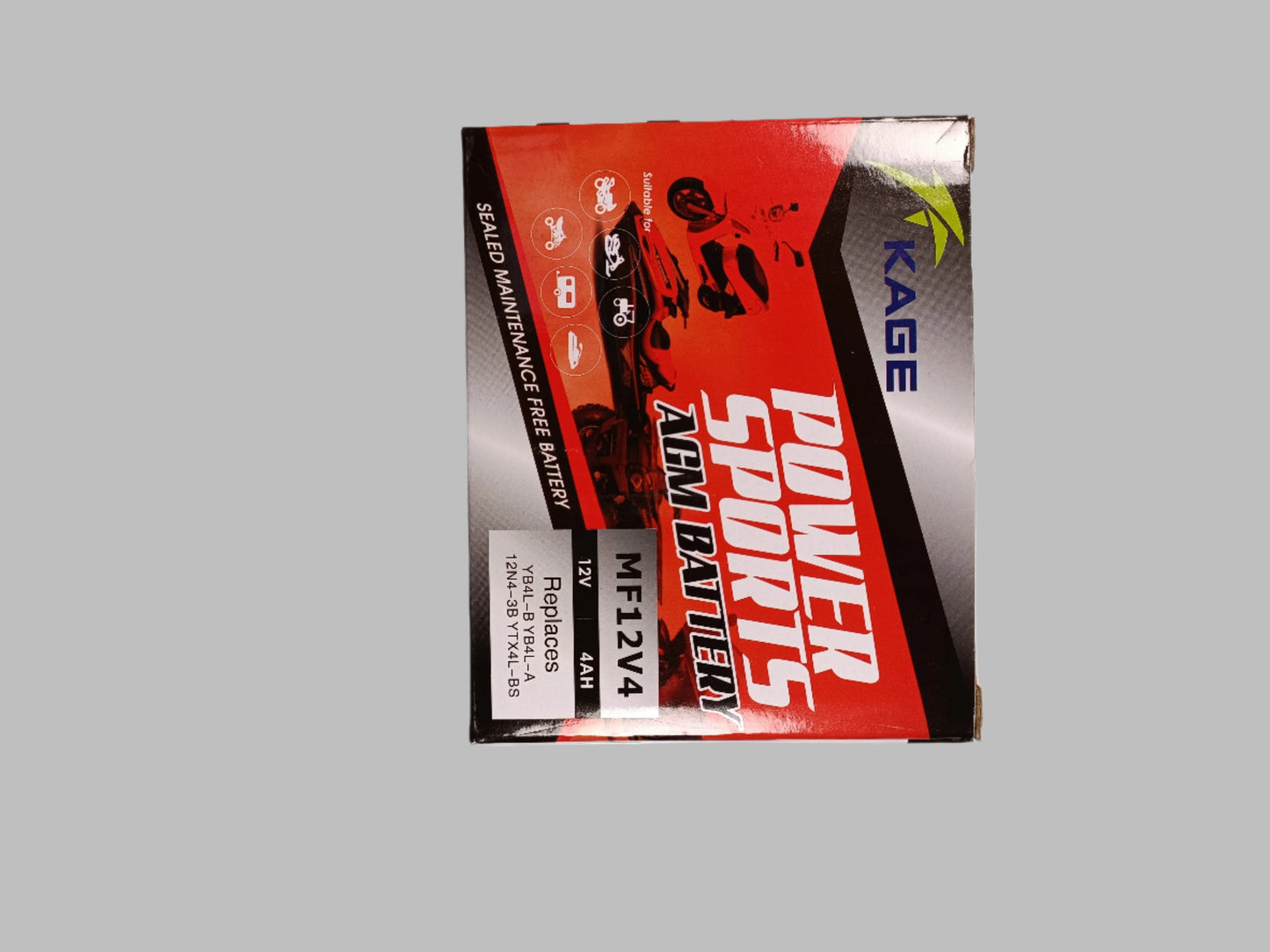 YT4L-BS 12V4AH Battery 50cc 70cc 110cc 125cc - My Store