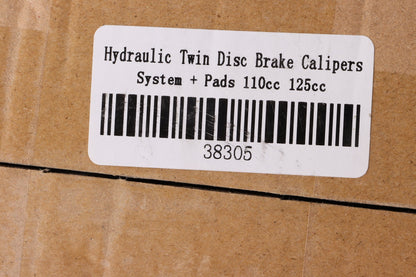 Hydraulic Twin Disc Brake Calipers System + Pads 110cc 125cc Quad Dirt Bike ATV - My Store