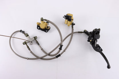 Hydraulic Twin Disc Brake Calipers System + Pads 110cc 125cc Quad Dirt Bike ATV - My Store