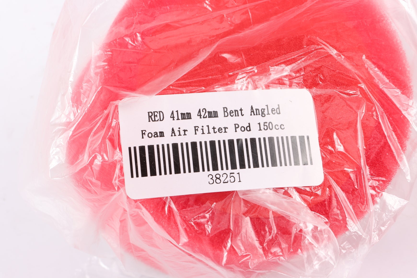 RED 42mm Bent Angled Foam Air Filter Pod 150cc PIT Quad Dirt Bike ATV Buggy - My Store