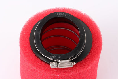 RED 42mm Bent Angled Foam Air Filter Pod 150cc PIT Quad Dirt Bike ATV Buggy - My Store