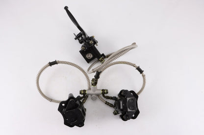 Hydraulic Twin Disc Brake Calipers System Pads 150cc 250cc Quad Dirt Bike ATV - My Store
