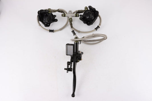 Hydraulic Twin Disc Brake Calipers System Pads 150cc 250cc Quad Dirt Bike ATV - My Store