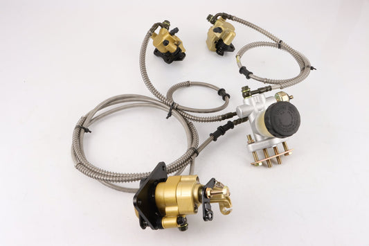 Hydraulic Disc Brake Calipers Pad System 125cc Quad Dirt Bike Dune Buggy Go Kart - My Store