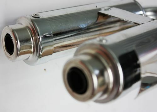 Twin Exhaust Pipe + Muffler 47cc 49cc Mini PIT Pocket Chopper Quad Dirt Bike ATV - My Store