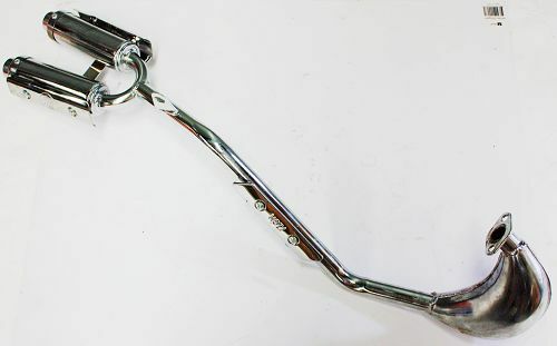 Twin Exhaust Pipe + Muffler 47cc 49cc Mini PIT Pocket Chopper Quad Dirt Bike ATV - My Store